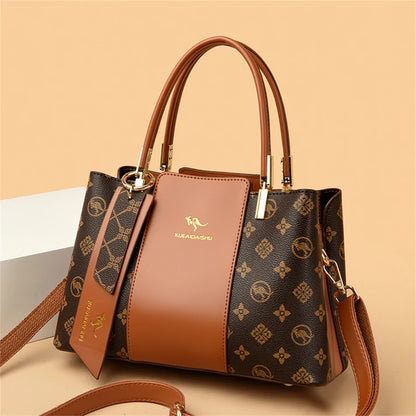 Luxury Women’s Leather Handbag – Large Capacity Shoulder & Crossbody Designer Bag