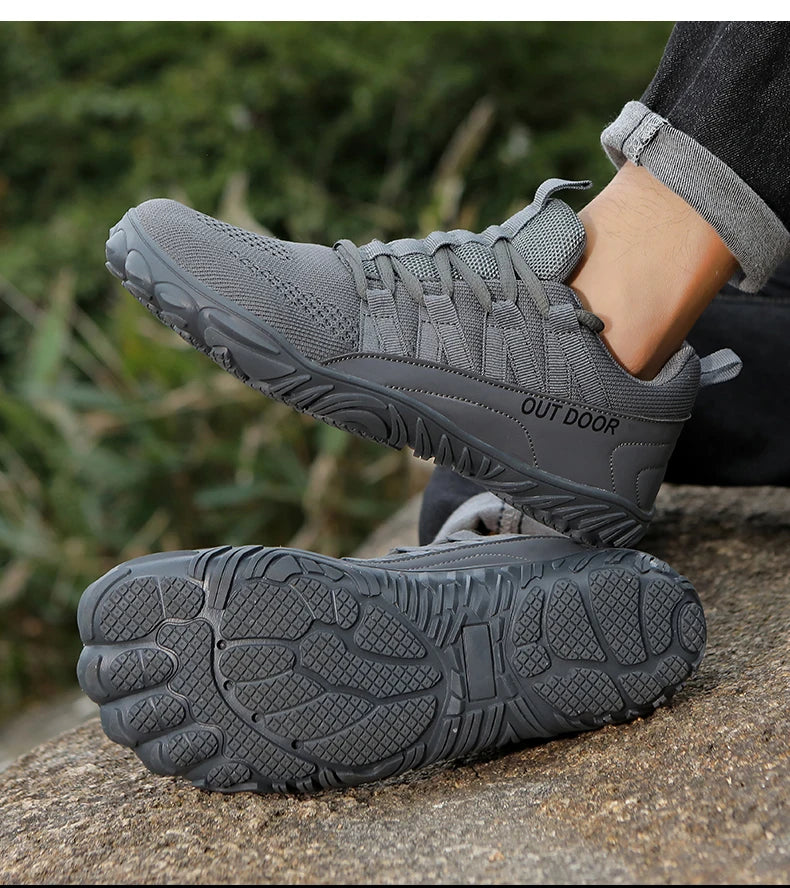 New Plus-Size Hiking & Outdoor Shoes – Wide Fit Barefoot Casual Sneakers for Men & Women