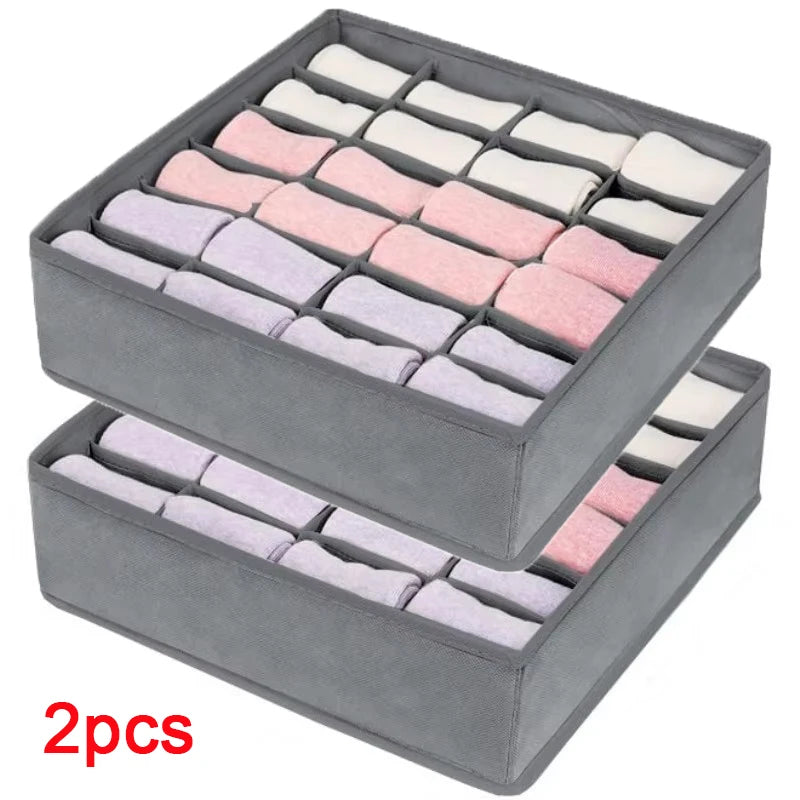 Underwear & Sock Storage Organizer Box – Bra, Socks & Clothing Drawer Divider for Wardrobe & Cabinet Organization System