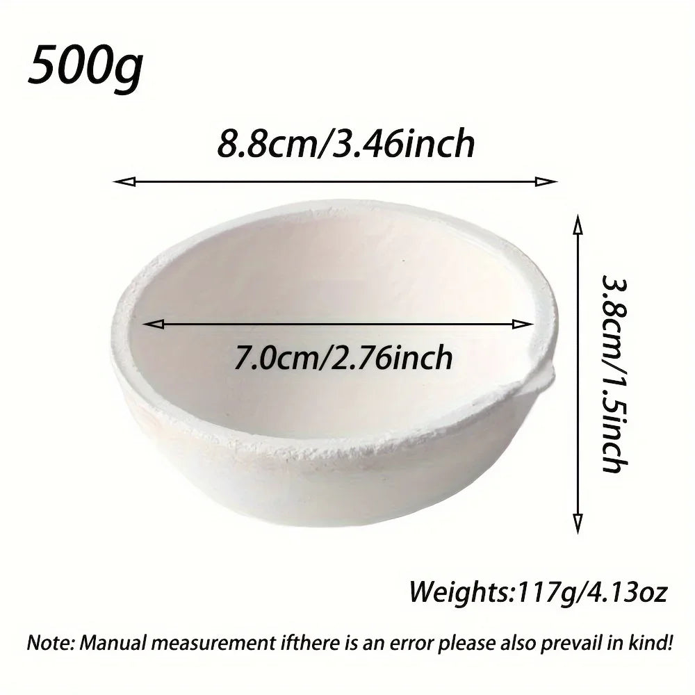 High-Temp Quartz Crucible & Melting Bowl Set – Jewelry Casting & Metal Refining Tools for Gold & Silver