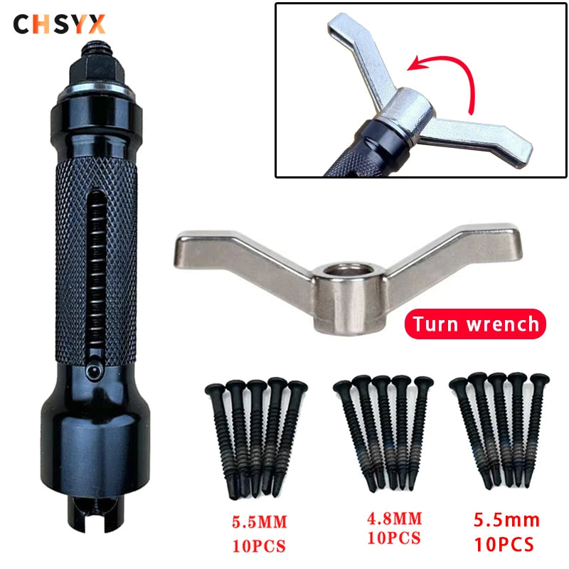 Professional Lock Cylinder Puller — Stainless Steel Nail & Screw Extractor Locksmith Tool