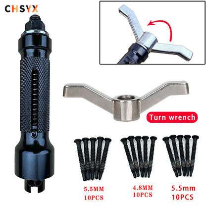 Professional Lock Cylinder Puller — Stainless Steel Nail & Screw Extractor Locksmith Tool