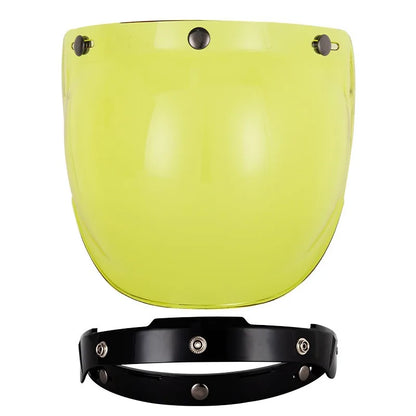 Motorcycle Helmet Bubble Visor – Anti-Fog UV Protection HD Lens for Retro Open Face Helmets