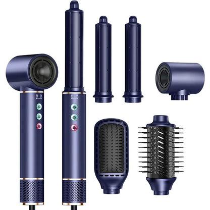 5-in-1 High-Speed Brushless Hair Dryer Brush – Negative Ionic Hot Air Styling Comb & Auto Hair Curler