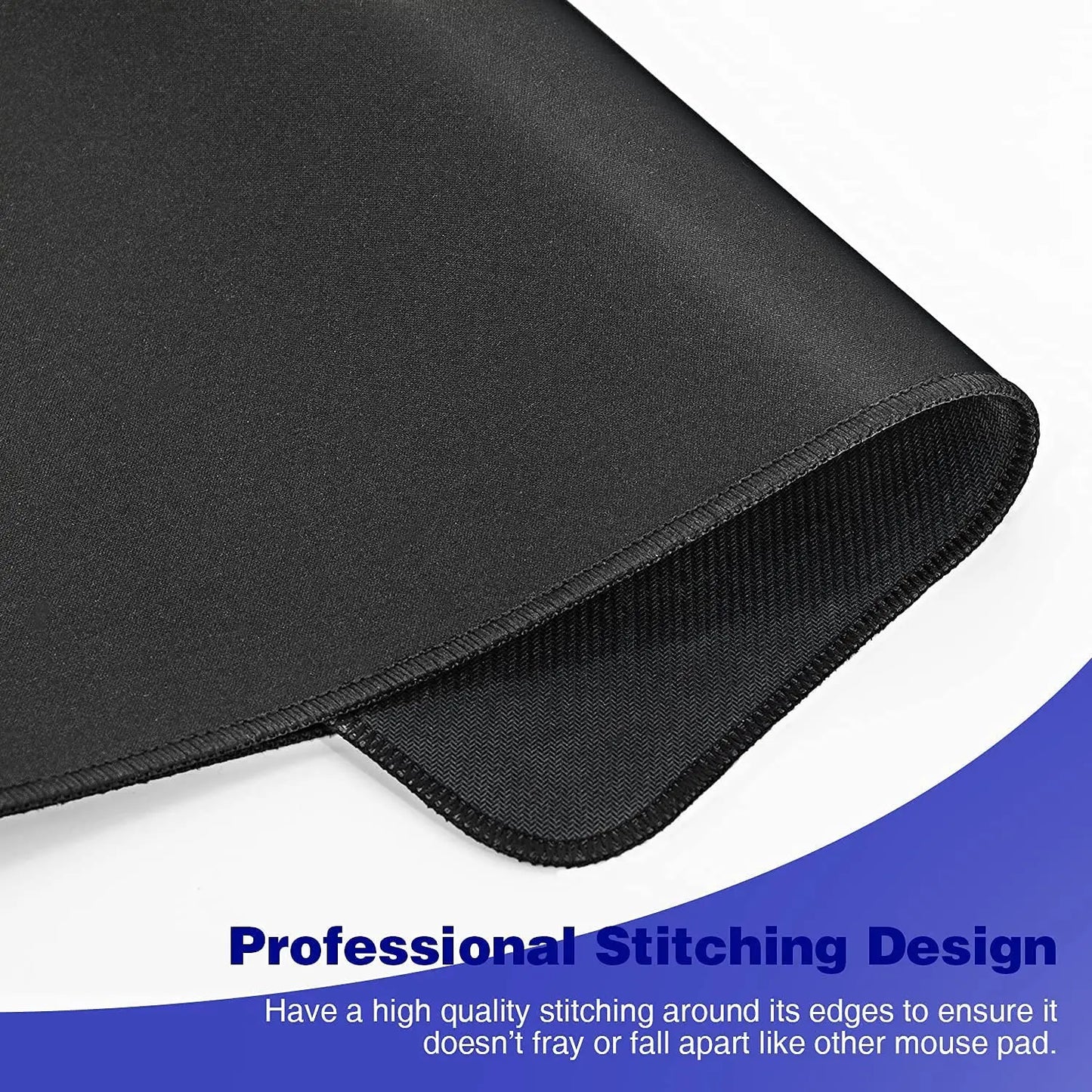 XXL Black Gaming Mouse Pad – Large Desk Mat for Keyboard & Mouse, Non-Slip PC Gamer Mouse Carpet Desktop Accessories Pad