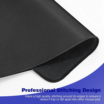 XXL Black Gaming Mouse Pad – Large Desk Mat for Keyboard & Mouse, Non-Slip PC Gamer Mouse Carpet Desktop Accessories Pad