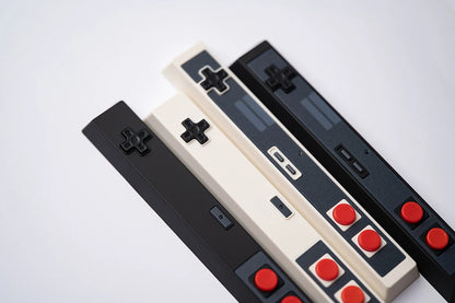 Retro Gamepad Keycap 6.25u Spacebar – Artisan ABS Keycap for MX Switches, Black & White for Mechanical Gaming Keyboards