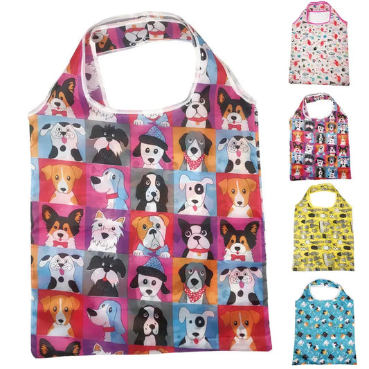 Reusable Nylon Shopping Bag - Foldable Eco-Friendly Tote for Grocery Use, Lightweight and Durable