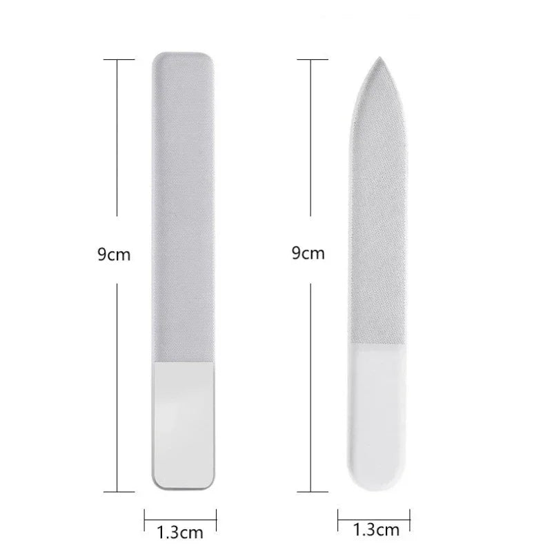 Transparent Nano Glass Nail File - Professional Nail Sanding Polishing Grinding Tool for Manicure & Nail Art