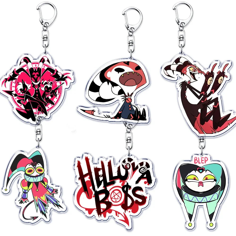 Helluva Blitzo Anime Keychain – Boss Pendant Bag Accessory & Fan Gift Keyring Jewelry