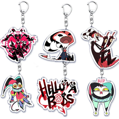 Helluva Blitzo Anime Keychain – Boss Pendant Bag Accessory & Fan Gift Keyring Jewelry