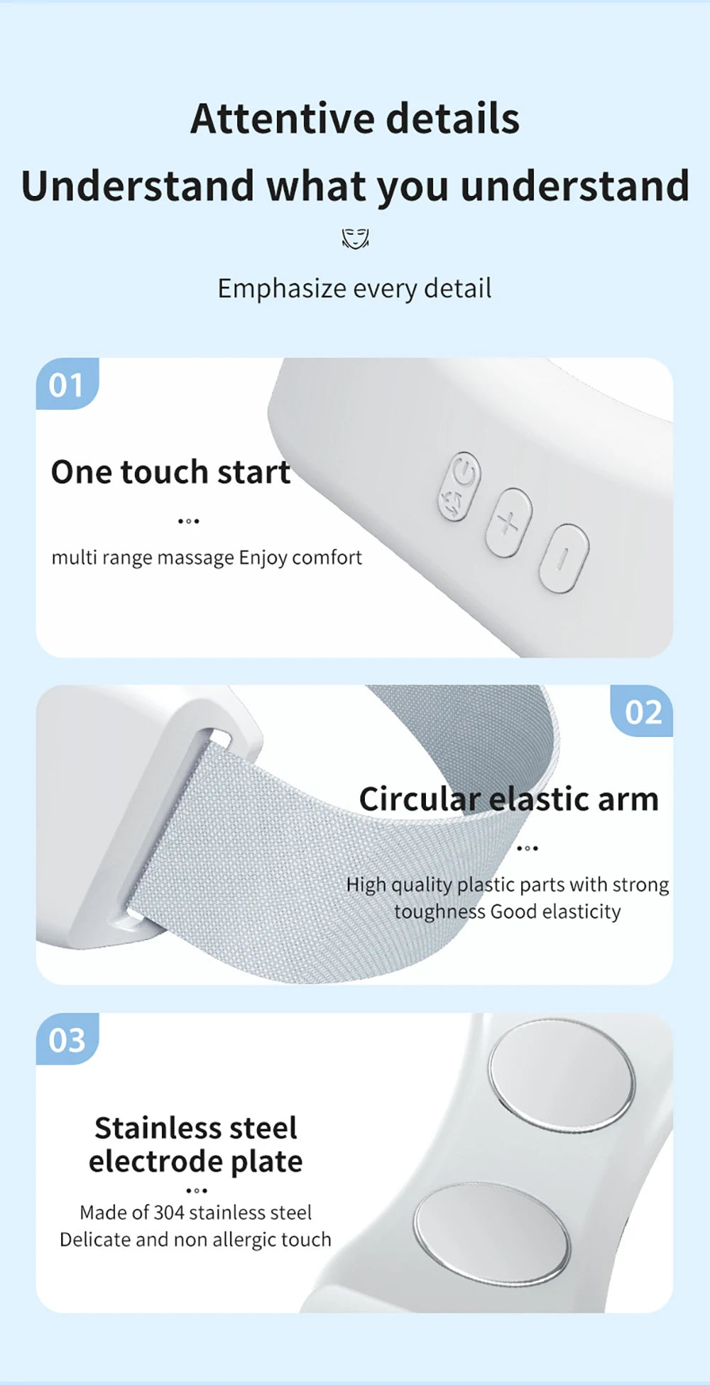 EMS Face Lifting Massager – Anti-Wrinkle, Firming V-Face Lift Microcurrent Device for Double Chin Skin Care