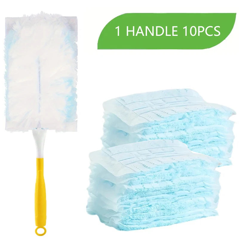 10 Count Disposable Duster Refills - Replacement Dusting Pads Compatible with Swiffer Duster