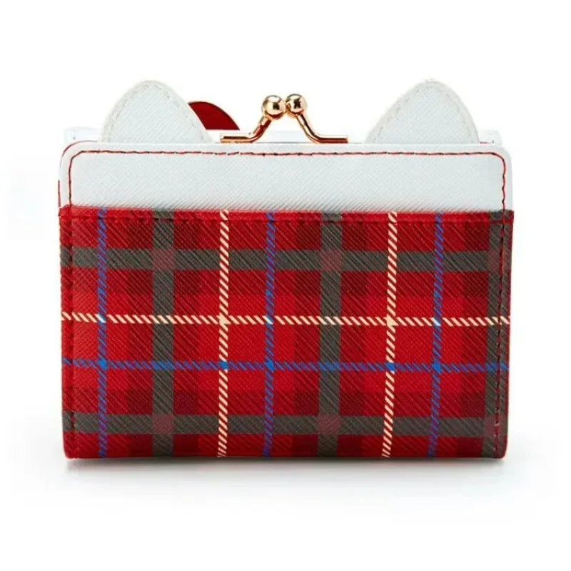 2024 Sanrio Hello Kitty and Friends PU Leather Wallet - Kawaii Cinnamoroll, My Melody, Kuromi Casual Fashion Card Bag