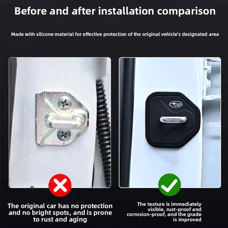 Anti-Collision Car Door Lock Protection Cover for Subaru Impreza, Forester, Outback, Legacy, Crosstrek, XV, WRX & Solterra – Scratch Guard Safety Trim Protector