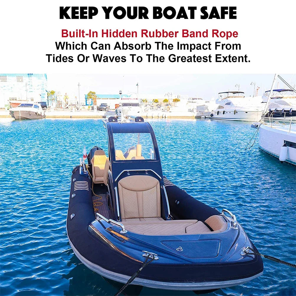 Boat Bungee Dock Lines — Kayak, Jet Ski & Power Boat Mooring Rope Accessories