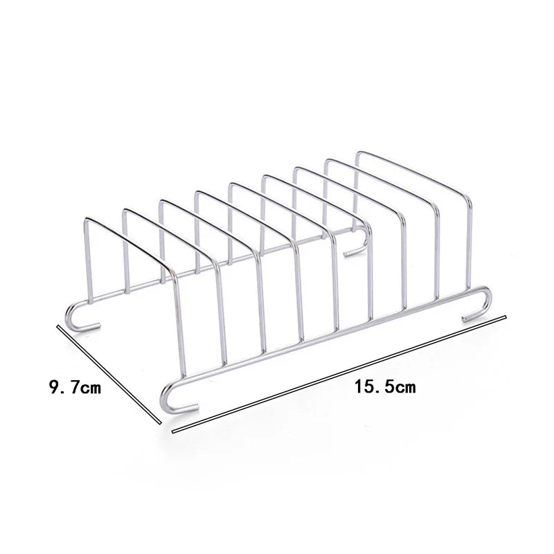 Stainless Steel Toast & Bread Rack – Rectangle Food Display Tool for Air Fryer & Kitchen Accessories