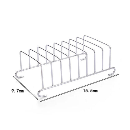 Stainless Steel Toast & Bread Rack – Rectangle Food Display Tool for Air Fryer & Kitchen Accessories