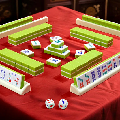 144-Piece Mahjong Set - Portable Travel Table Game for Gatherings & Holiday Gifts