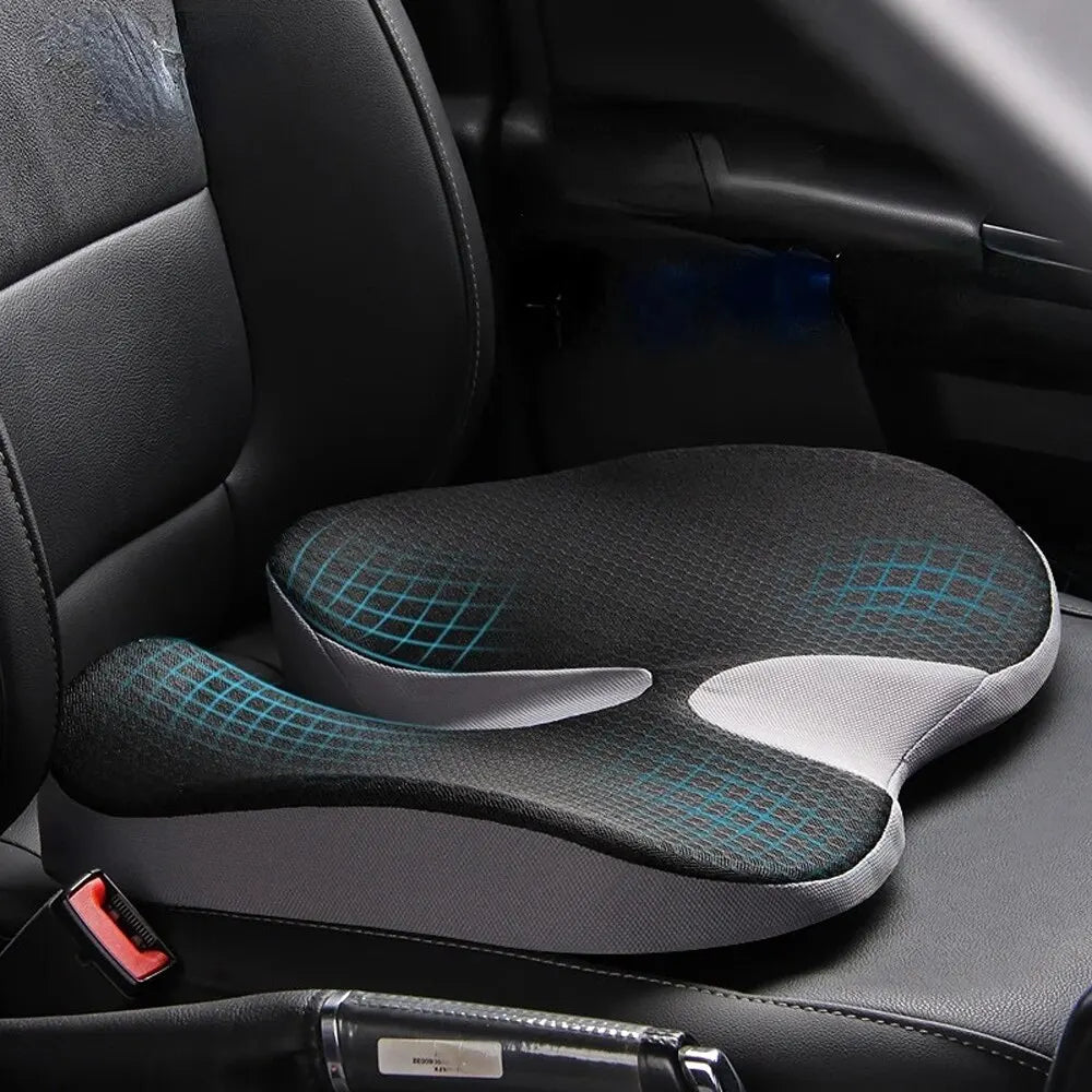 Orthopedic Memory Foam Prostate Cushion - Non-Slip Tailbone and Sciatica Pain Relief for Comfort in Chairs and Car Seats