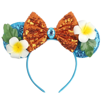 Disney Cartoon Mouse Ears Headband - Sequin Bow Hair Accessory for Girls, Birthday Parties & Cosplay