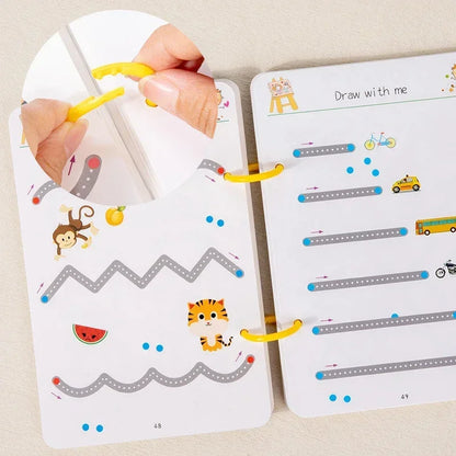 Magical Tracing Workbook — Reusable Montessori Drawing & Handwriting Practice Book for Children