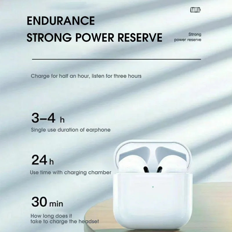 Pro 4 TWS Wireless Earbuds – Bluetooth 5.3 Waterproof Headphones with Mic for Xiaomi & iPhone