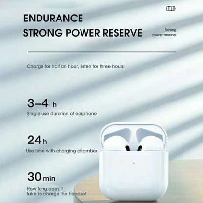 Pro 4 TWS Wireless Earbuds – Bluetooth 5.3 Waterproof Headphones with Mic for Xiaomi & iPhone