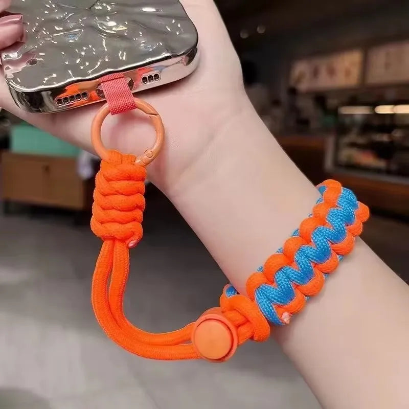 Adjustable Phone Lanyard Wrist Strap - Handwoven Universal Anti-Drop Rope for Outdoor Sports and Daily Use