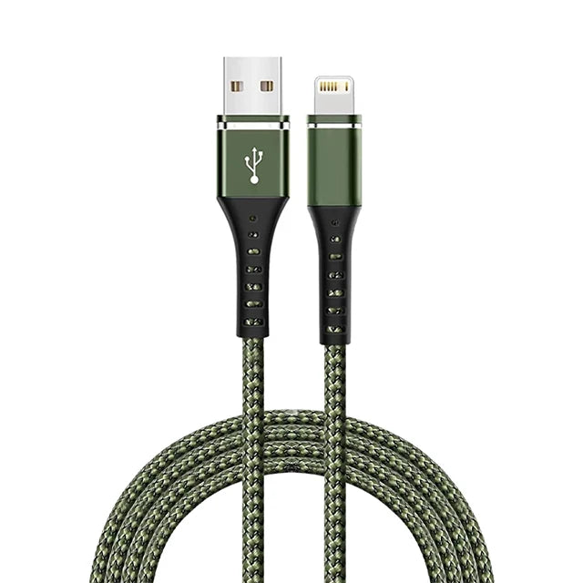 Original Lightning Cable USB – Fast Charging Wire for iPhone 14-6S Plus, X, XR, XS, 13, 12, 11 Pro Max, SE, Nylon Braided Charger Cord