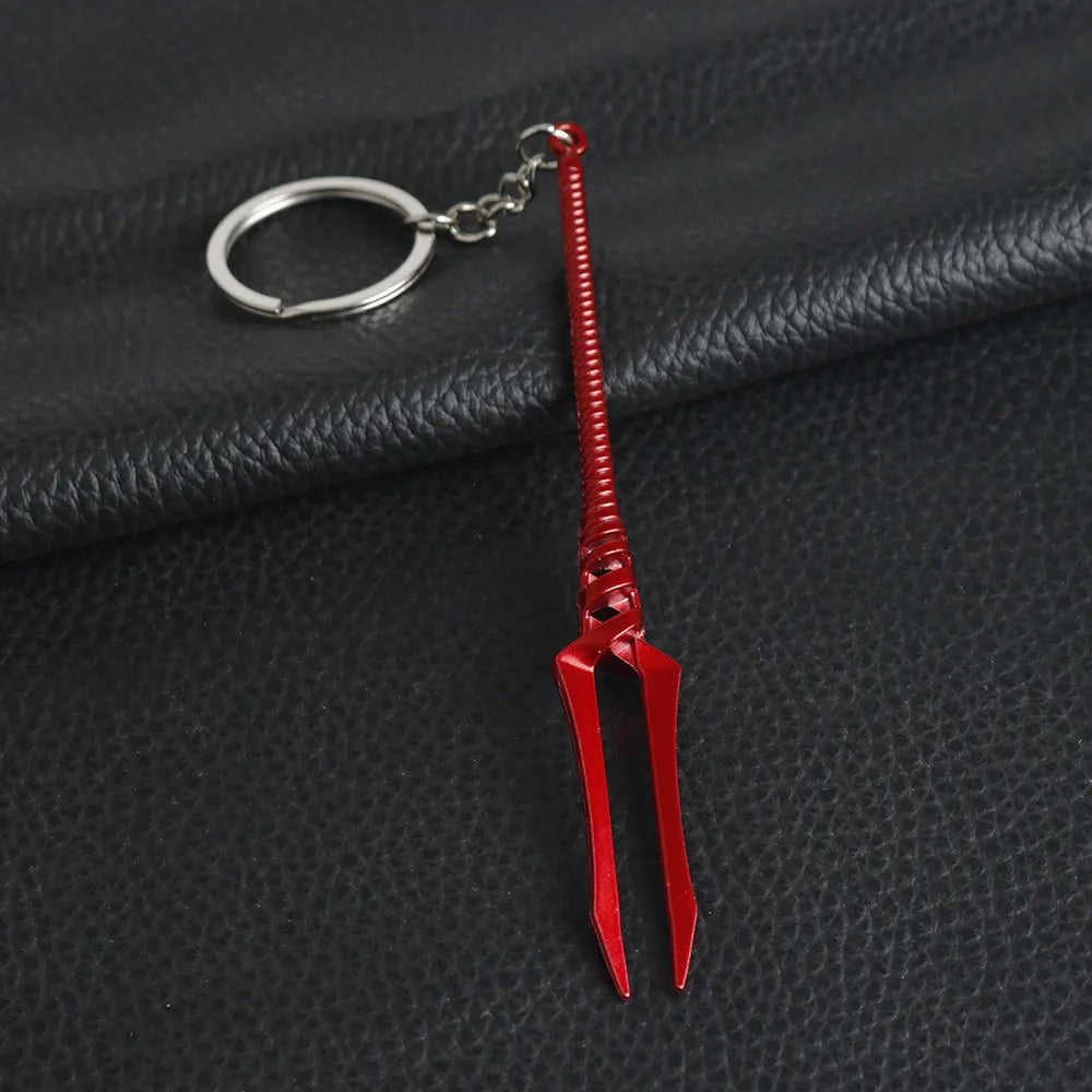 Neon Genesis Evangelion Spear of Cassius Keychain - 12cm EVA-06 Cosplay Cross Pendant Keyring Anime Accessory