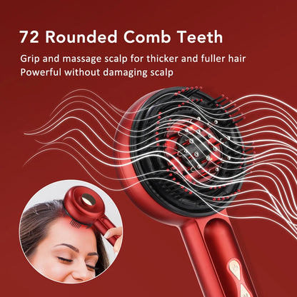Electric Scalp Massage Comb – Red Light Therapy Hair Growth Brush with Vibration, Anti-Hair Loss & Oil Applicator