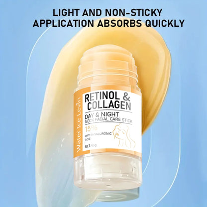 45g Retinol & Collagen Neck Cream Stick - Hydrating Day and Night Moisturizer for Smooth, Radiant-Looking Skin