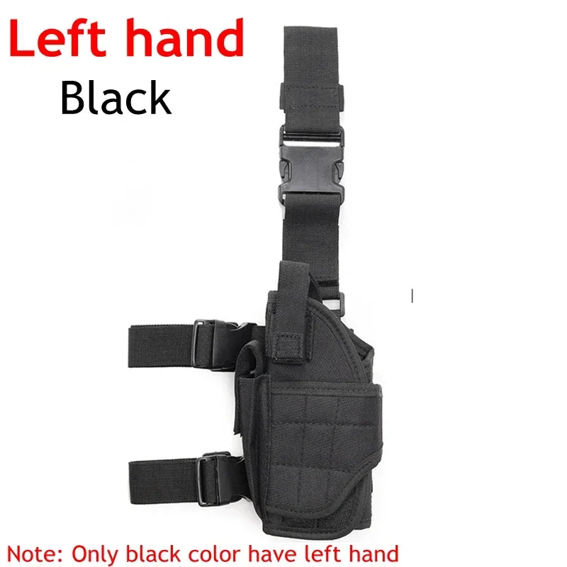 Universal Drop Leg Gun Holster - Right-Handed Tactical Thigh Pistol Bag & Pouch for All Handguns