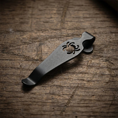 Titanium Alloy Knife Back Clamp - Replacement Accessory Compatible with Paramilitary 2 C8 Folding Knife