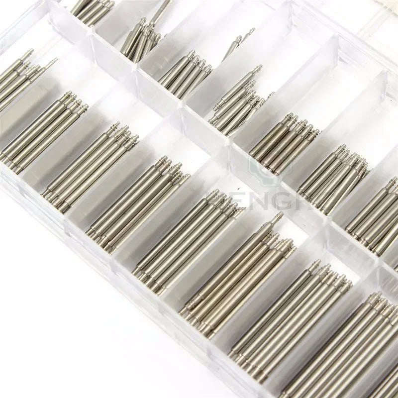 270pcs Stainless Steel Spring Bars Set – 8mm to 25mm for Watchband Strap Repair & Watch Accessories