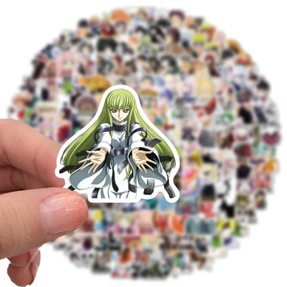 300PCS Mixed Anime Stickers - Waterproof Cartoon Decals for Cars, Walls, Laptops & DIY Crafts