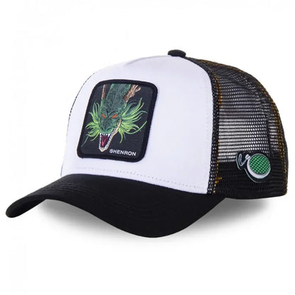 Dragon Ball Son Goku Trucker Cap - Embroidered Adjustable Mesh Sun Visor Hat for Men Summer Travel