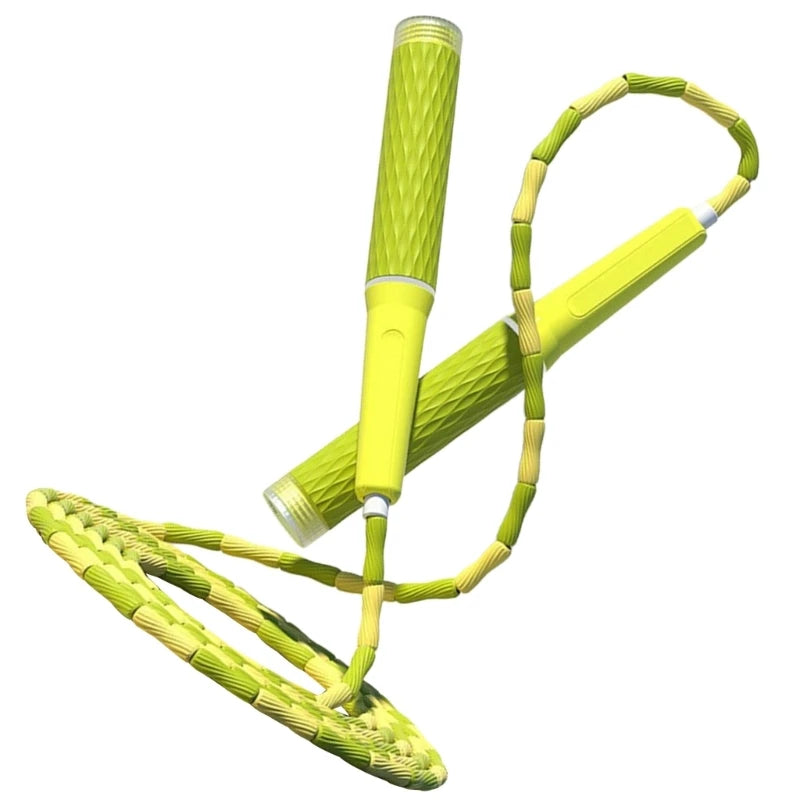 Beaded Adjustable Jump Rope – Segmented Fitness Skipping Rope for Men, Women & Kids