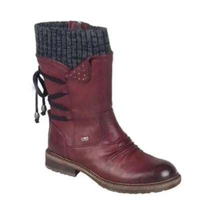 Women’s Winter Mid-Calf Boots – Fashion Snow Shoes, Warm Suede Thigh-High Botas 2023