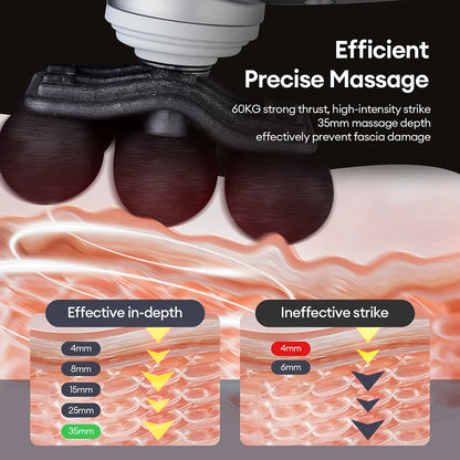 48-Head Body Massage Gun — High-Frequency Vibration Fascia Massager for Neck, Back, Waist, Thigh & Shoulder Muscle Relief