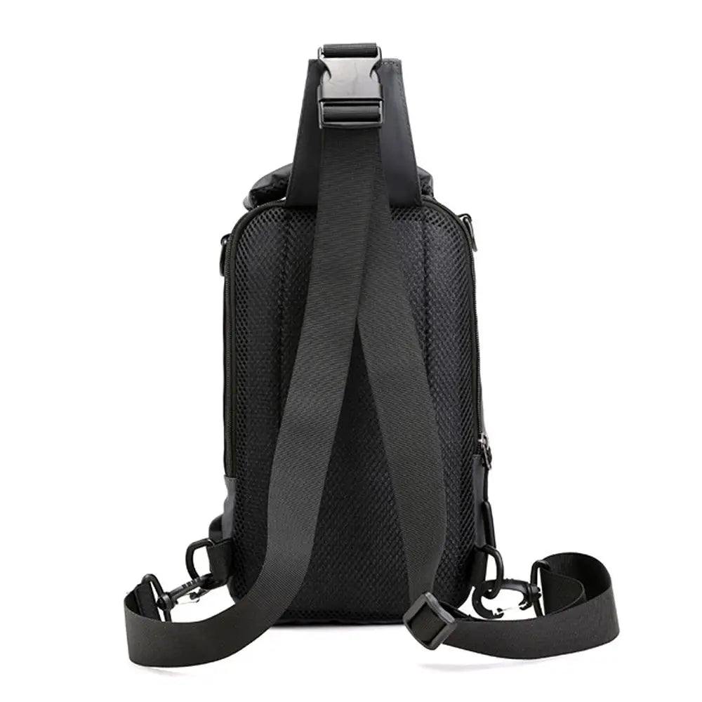 Men's Anti-Theft Sling Chest Bag – Crossbody Messenger Backpack with USB Charging Port