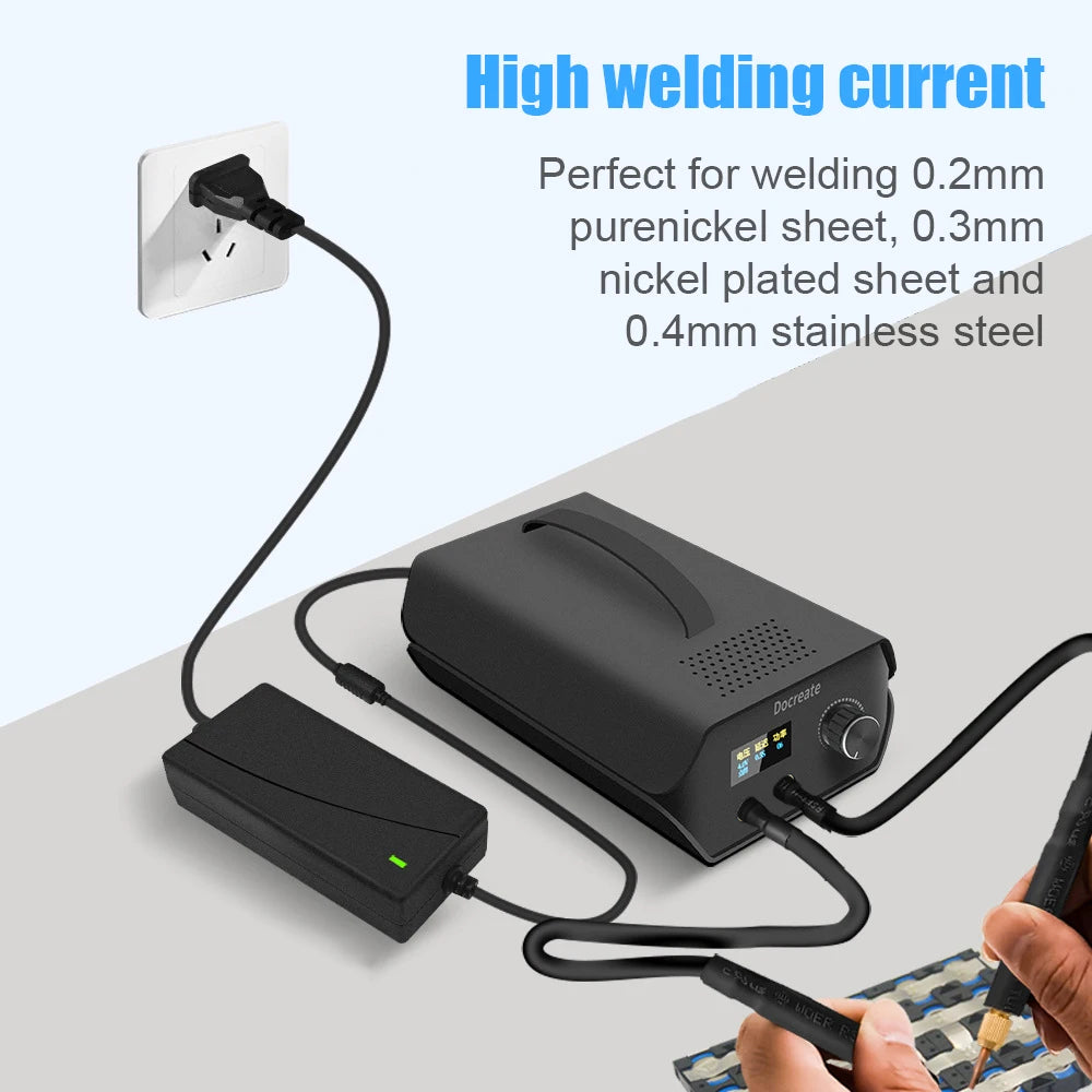Portable Spot Welding Machine – 120 Gear Adjustable 3000F Capacitor for 18650 Lithium Battery DIY Welding