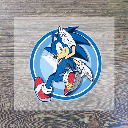 Sonic Cartoon Iron-On Patches – DIY Heat Transfer Anime Stickers for Clothing & Custom T-Shirts