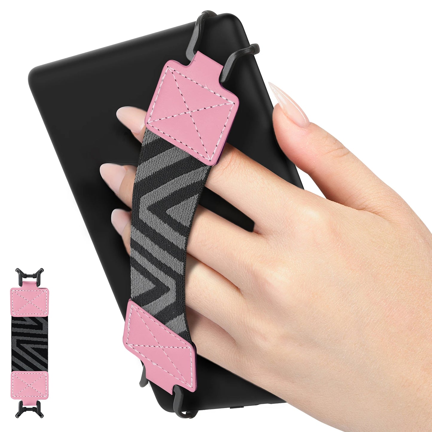 Security Hand Strap for 6-8" Kindle eReaders and Fire Tablets - High-Elasticity, Lightweight Finger Grip Holder