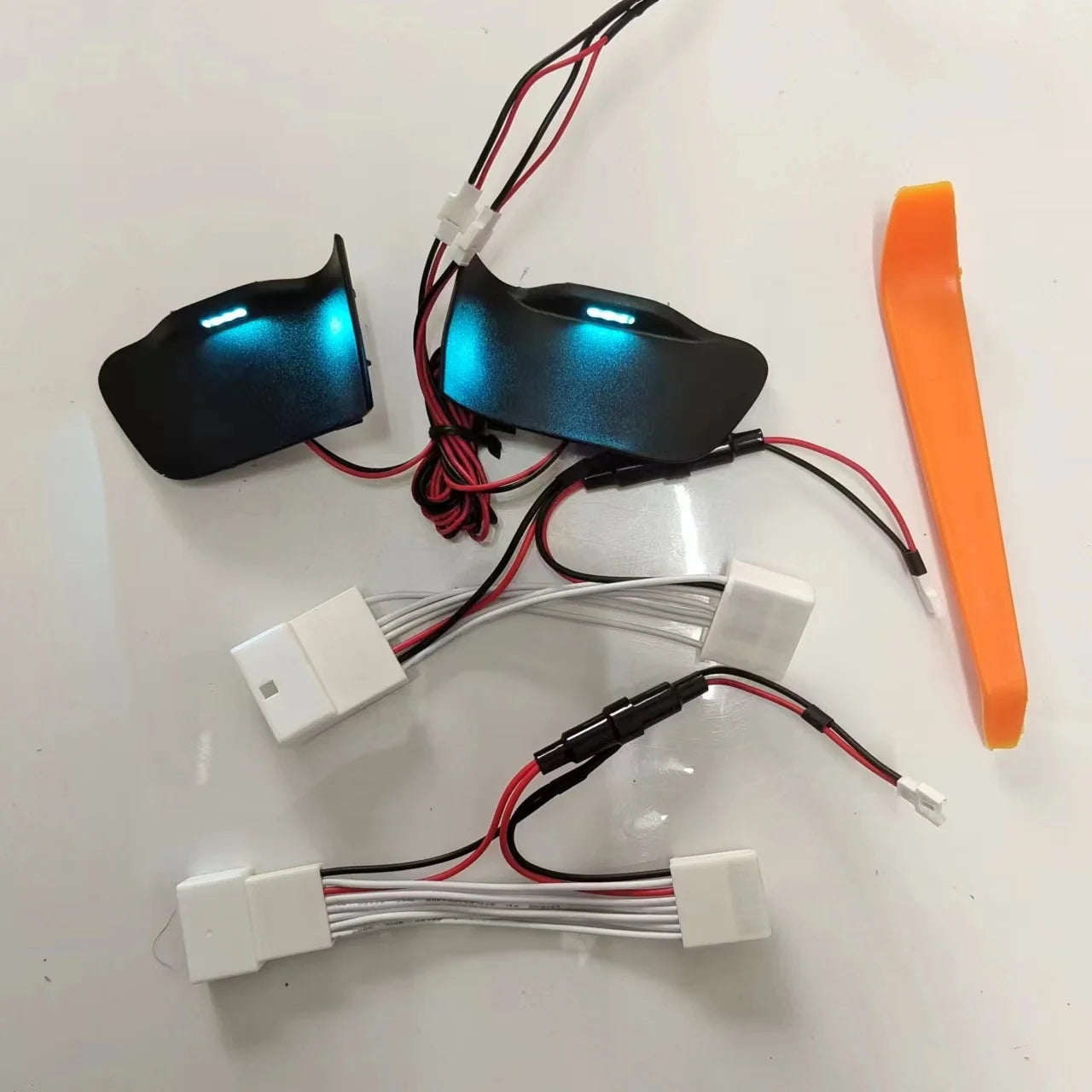 2PCS Front Door Bowl LED Lights – Interior Car Door Courtesy Lamp for Toyota Harrier XU60 2013–2019 Door Handle Lighting Accessories