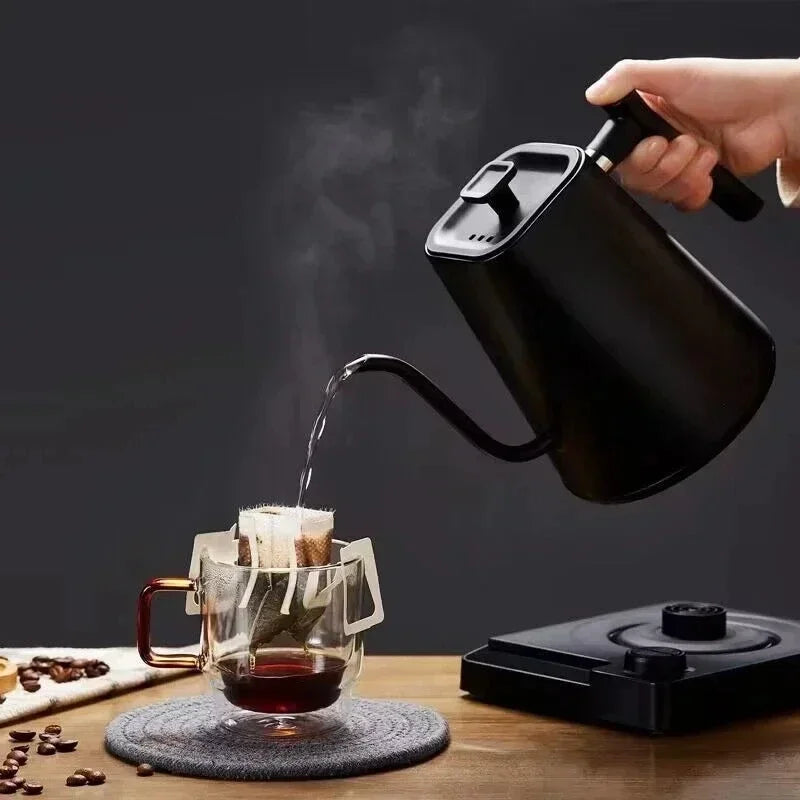 1200W Gooseneck Electric Kettle with Temperature Control - Coffee & Tea Brewing Pot (110V/220V)