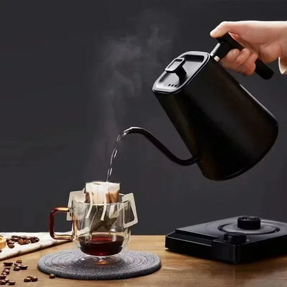 1200W Gooseneck Electric Kettle with Temperature Control - Coffee & Tea Brewing Pot (110V/220V)