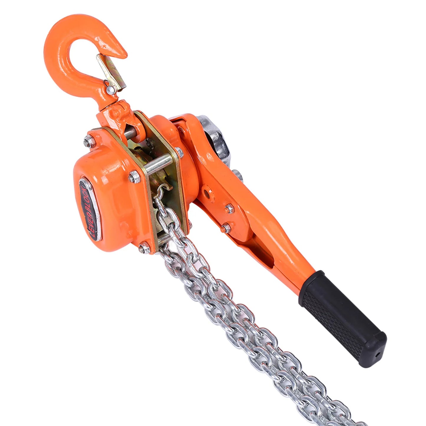 Orange 3T/3000kg Chain Block Hoist – Ratchet Lever Pulley Lifting System, 3m Length