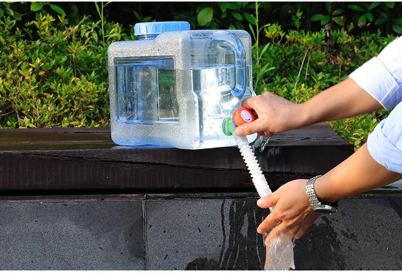 10/15L Food-Grade Water Storage Tank — Durable Car & Camping Container with Faucet and Cover